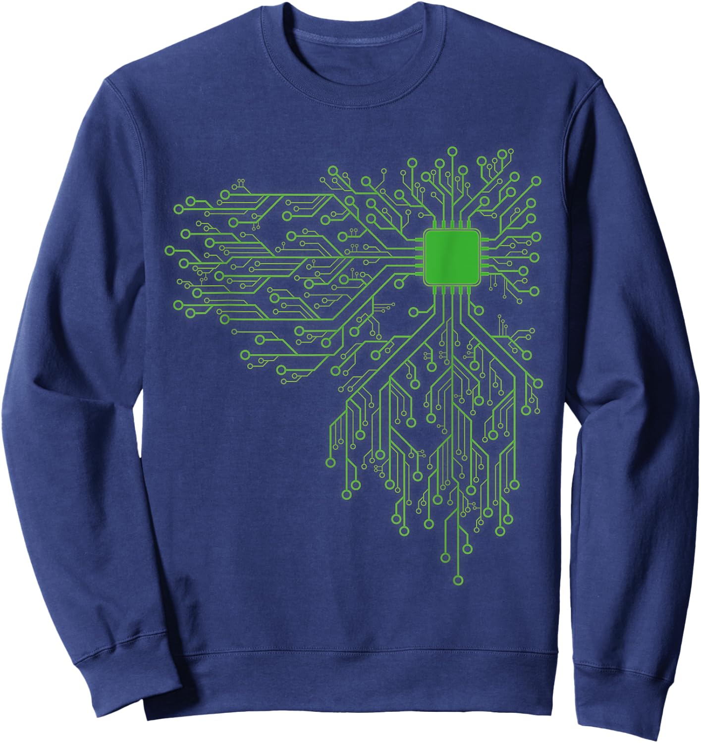 Computer Chip CPU Core Heart - Funny Computer Geek Sweatshirt - Sweatshirt | Navy