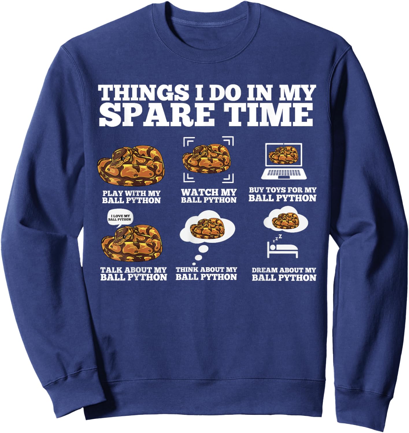 Snake Lovers - I Love Mine Sweatshirt - Sweatshirt | Navy