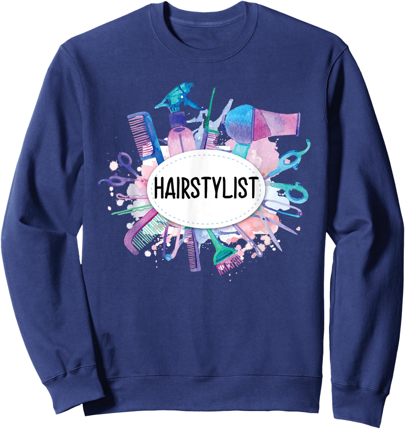 Barber Hairdresser Women Gift Hairstylist Sweatshirt - Sweatshirt | Navy