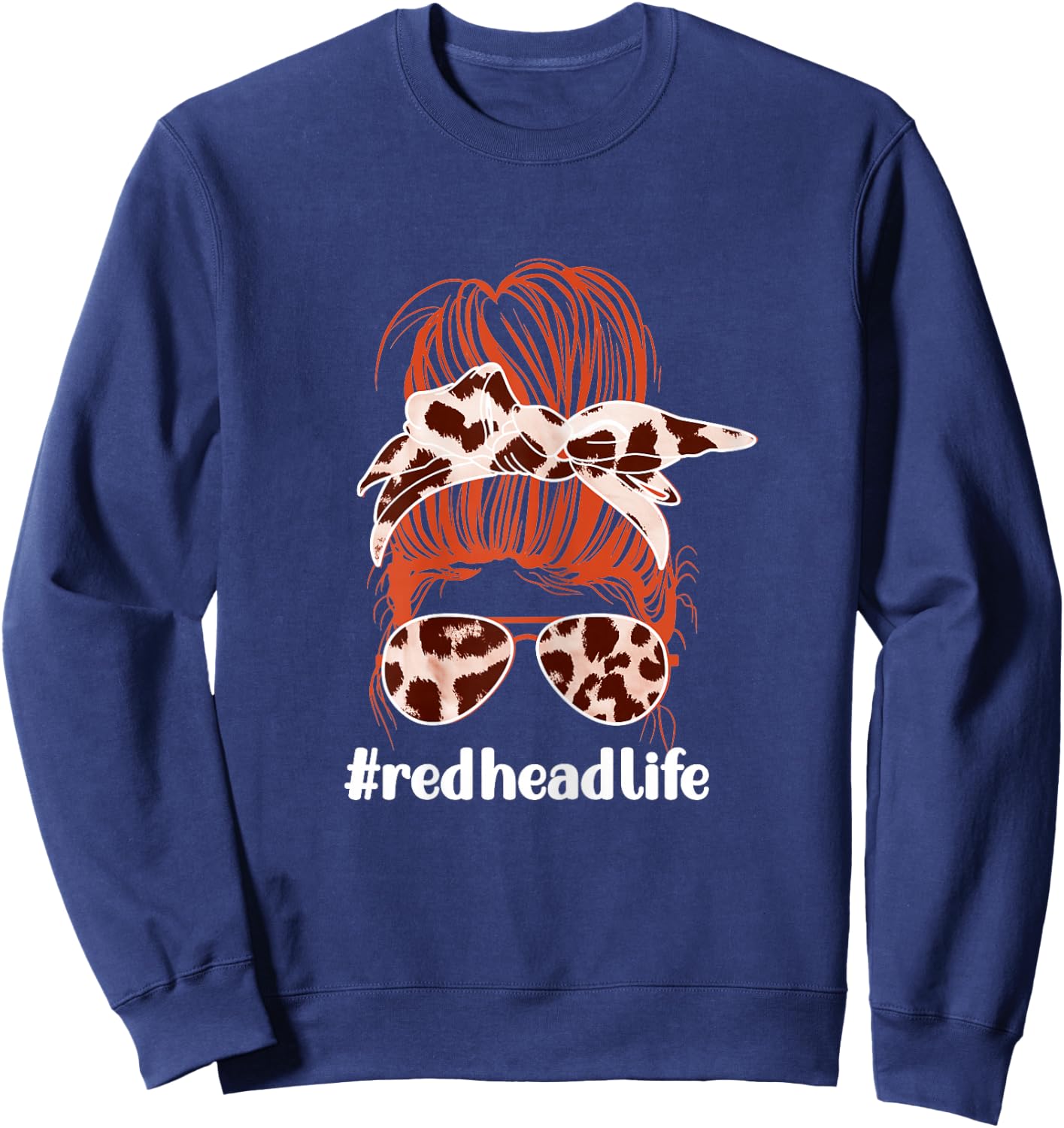 Redhead Life Redhead Life Redhead Red Hair Girl Sweatshirt - Sweatshirt | Navy