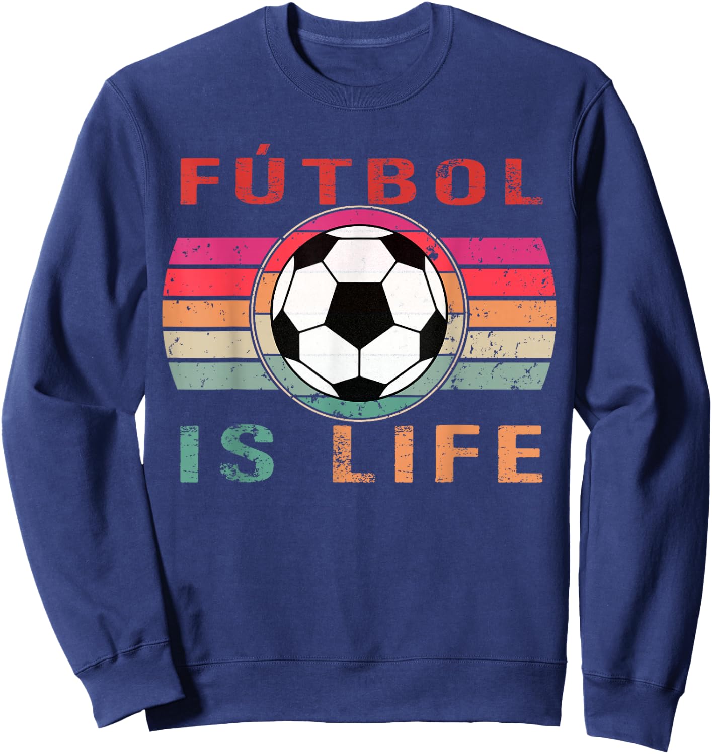 Futbol is Life Futbol is Life Vintage Sweatshirt - Sweatshirt | Navy