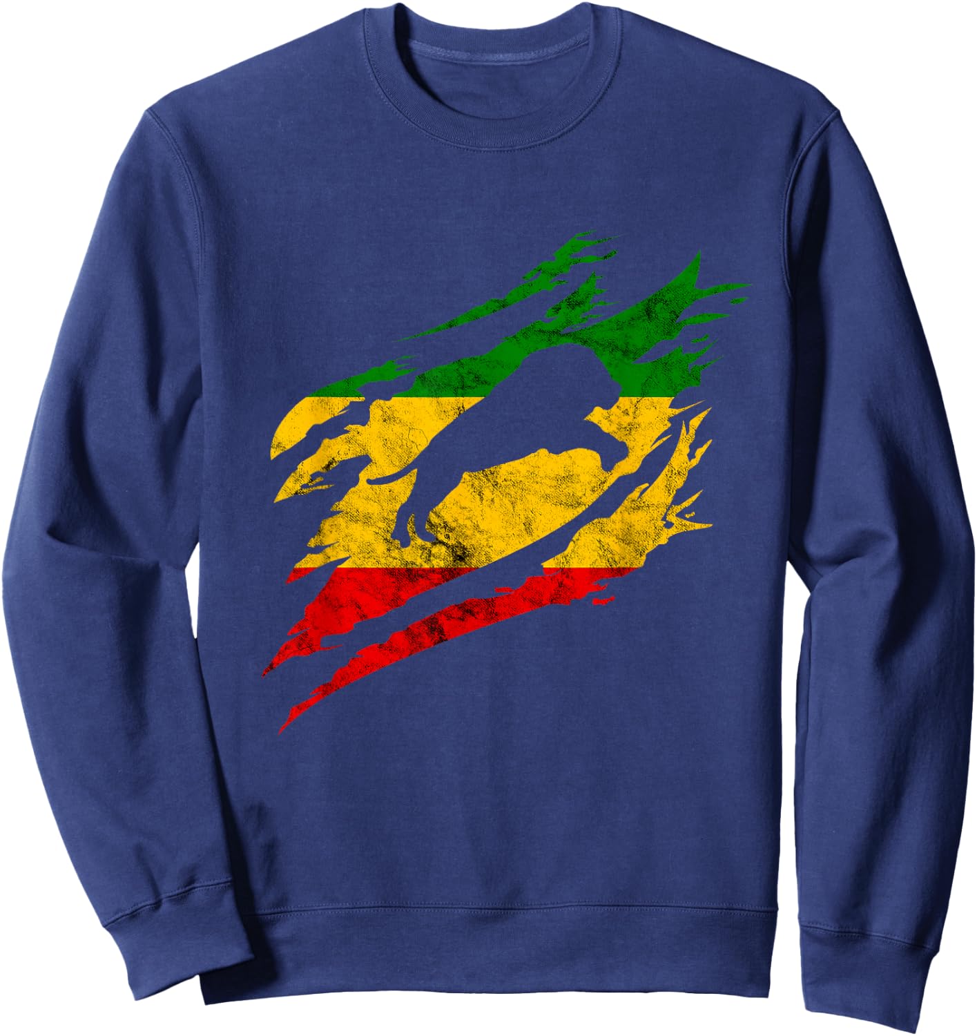 Rasta Reggae Claw Lion Rastafari Roots Reggaeton Sweatshirt - Sweatshirt | Navy