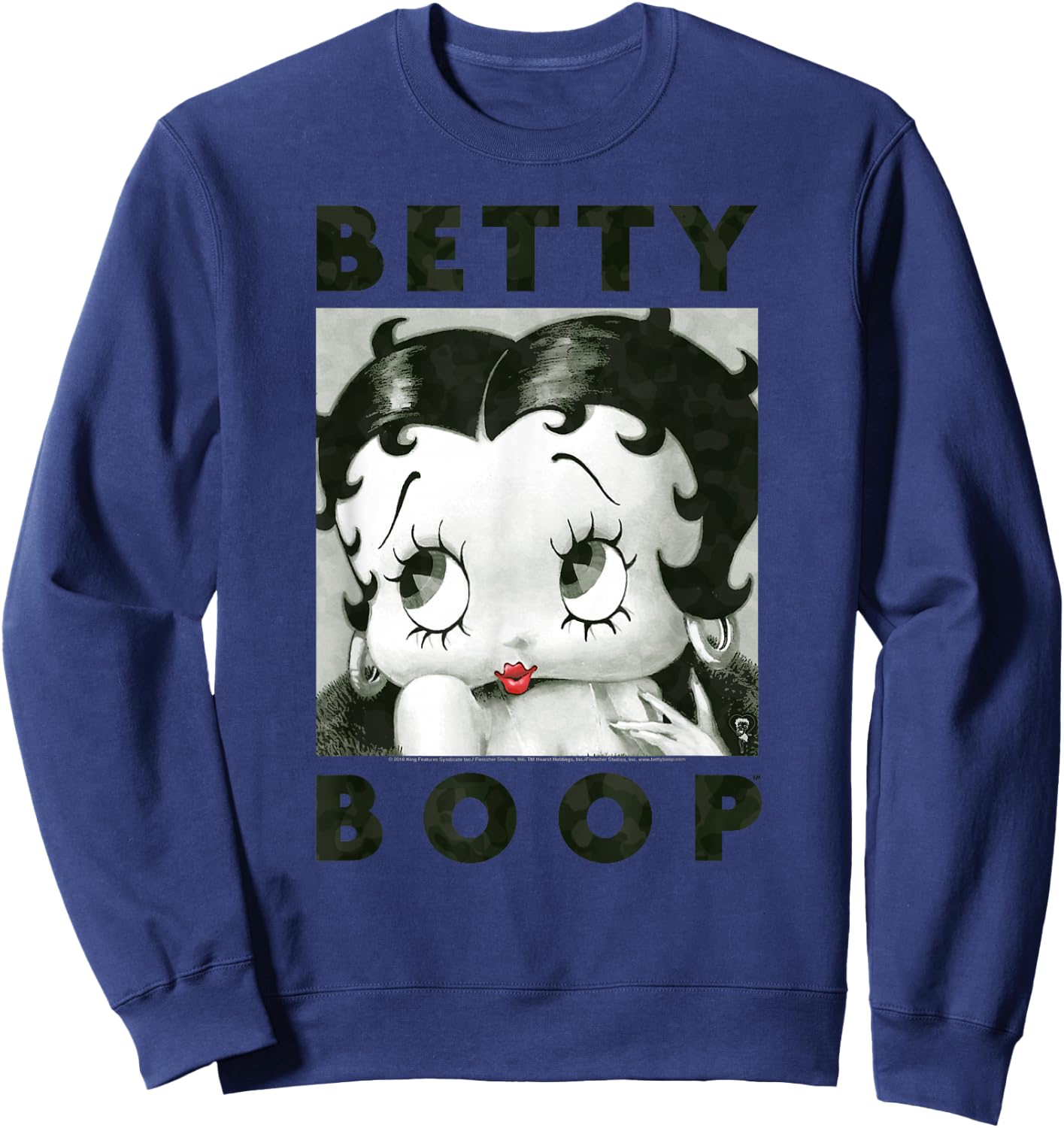 Betty Boop Camo Glamour Sweatshirt - Sweatshirt | Navy