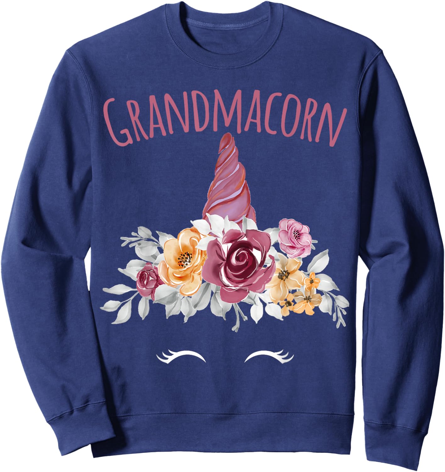 Grandmacorn Unicorn Grandma Sweatshirt - Sweatshirt | Navy