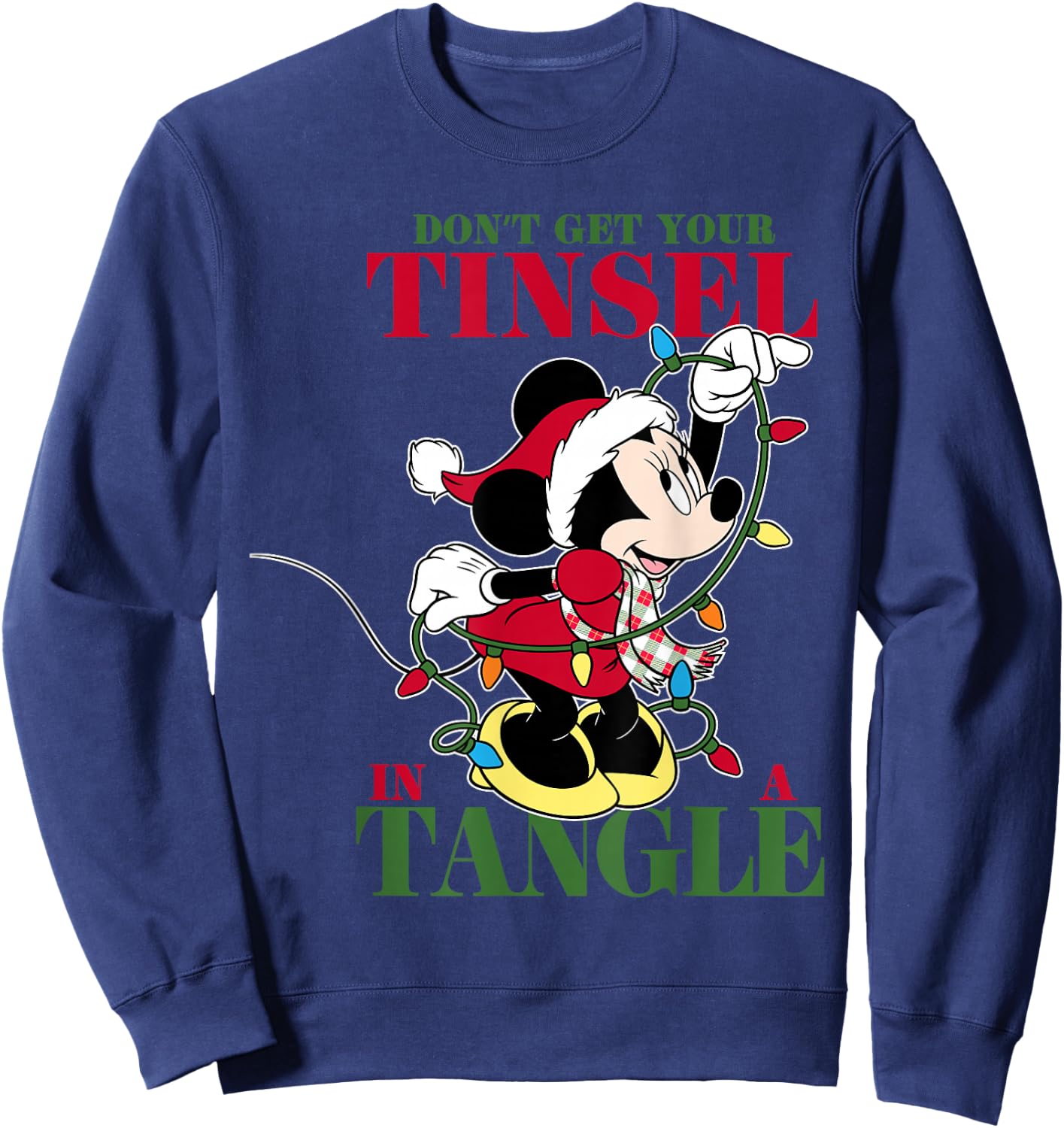 Disney - Holiday Minnie Tangled Tinsel Sweatshirt - Sweatshirt | Navy