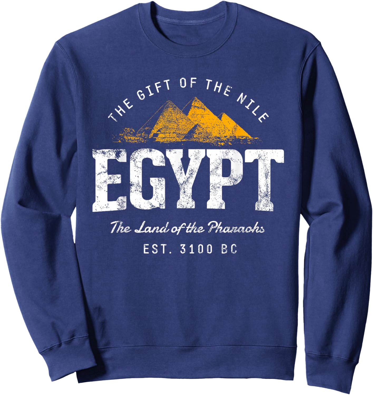 Egypt Souvenirs by Treaja Retro Egypt Vintage Sweatshirt - Sweatshirt | Navy