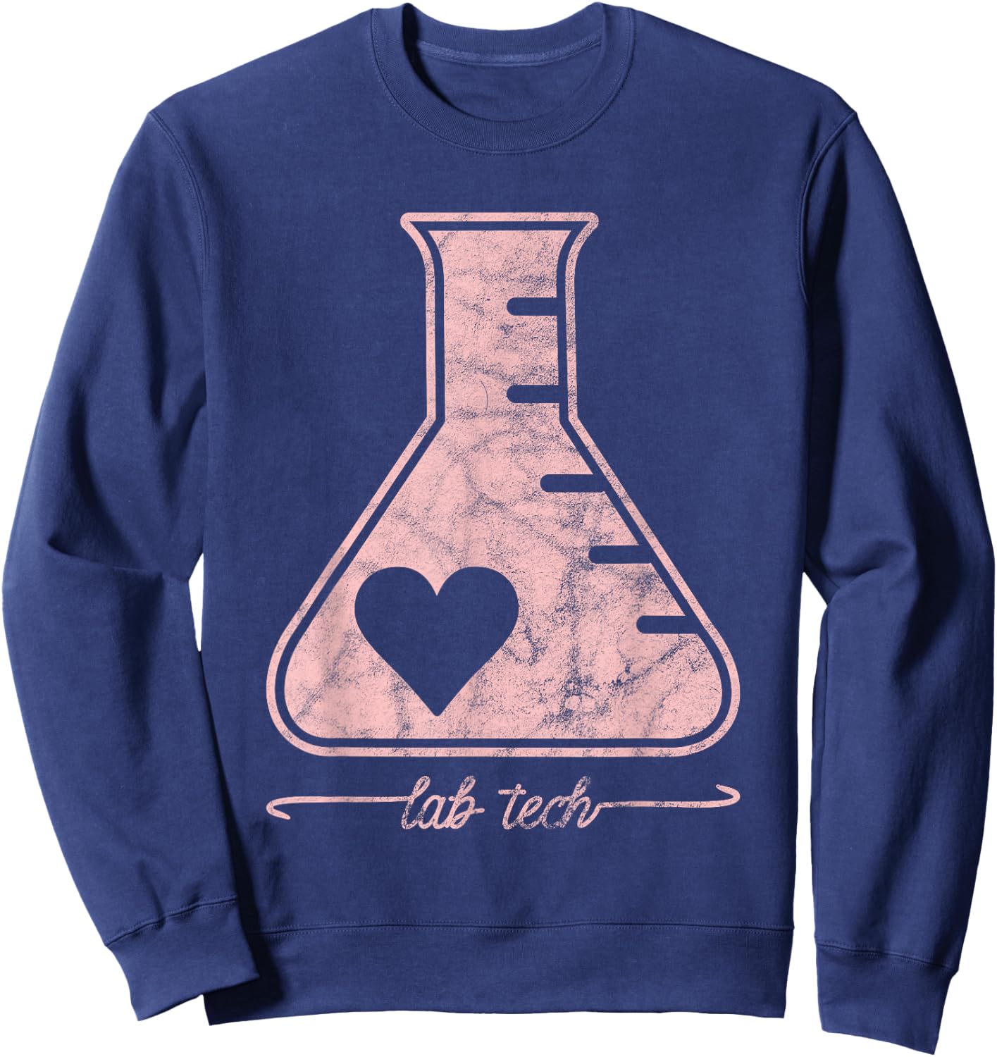 Beaker Lab Tech Laboratory Technician T shirt gift Sweatshirt - Sweatshirt | Navy
