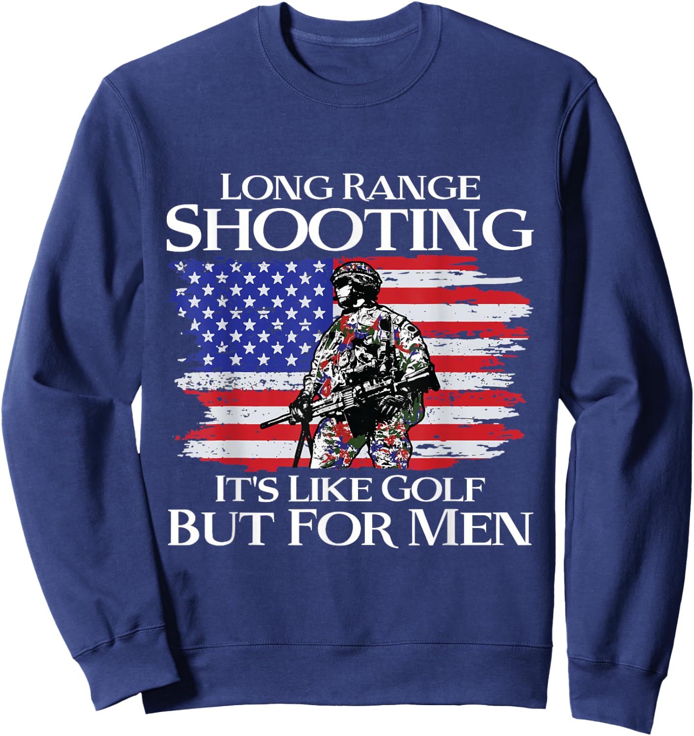 Windscreen shooting is like golf 's pistol shooters Sweatshirt - Sweatshirt | Navy