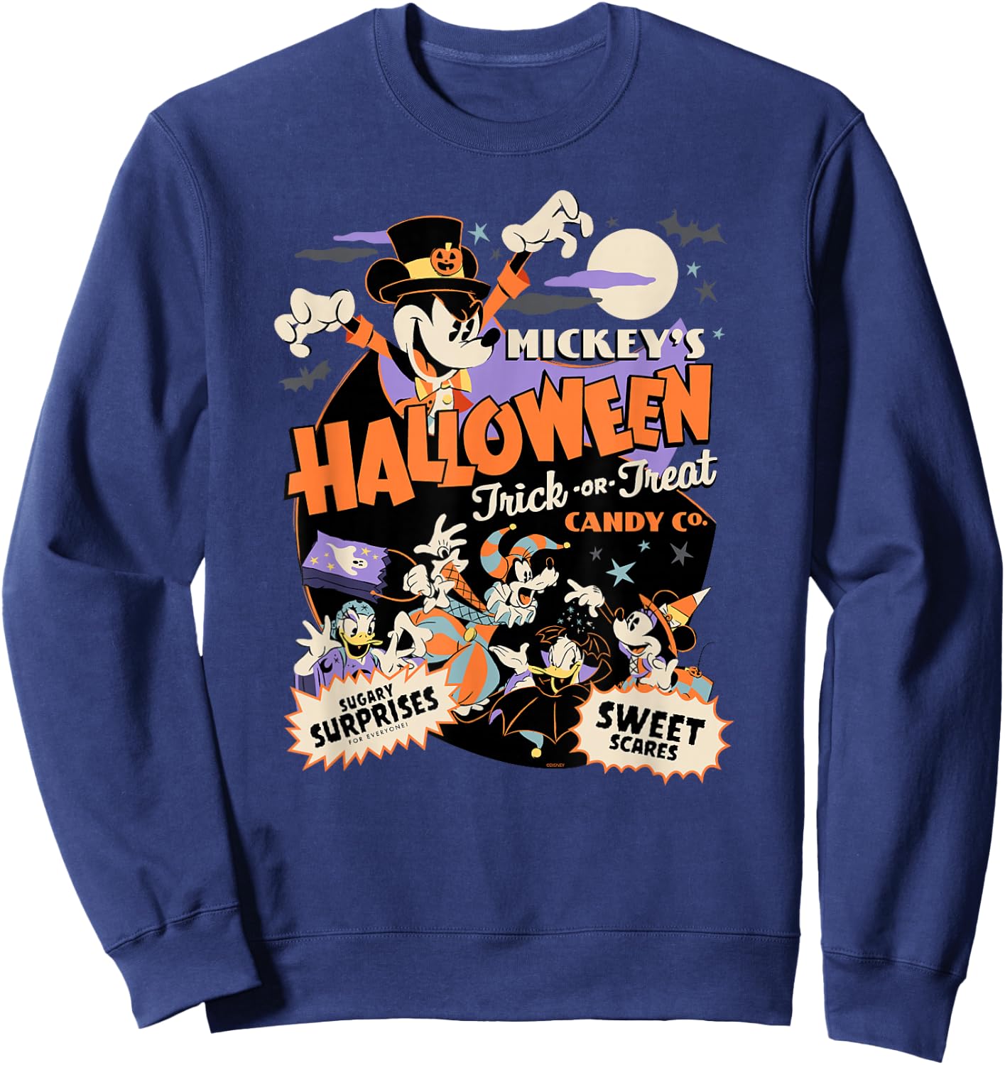 Disney Mickey’s Halloween Trick or Treat Candy Co. Small Sweatshirt - Sweatshirt | Navy