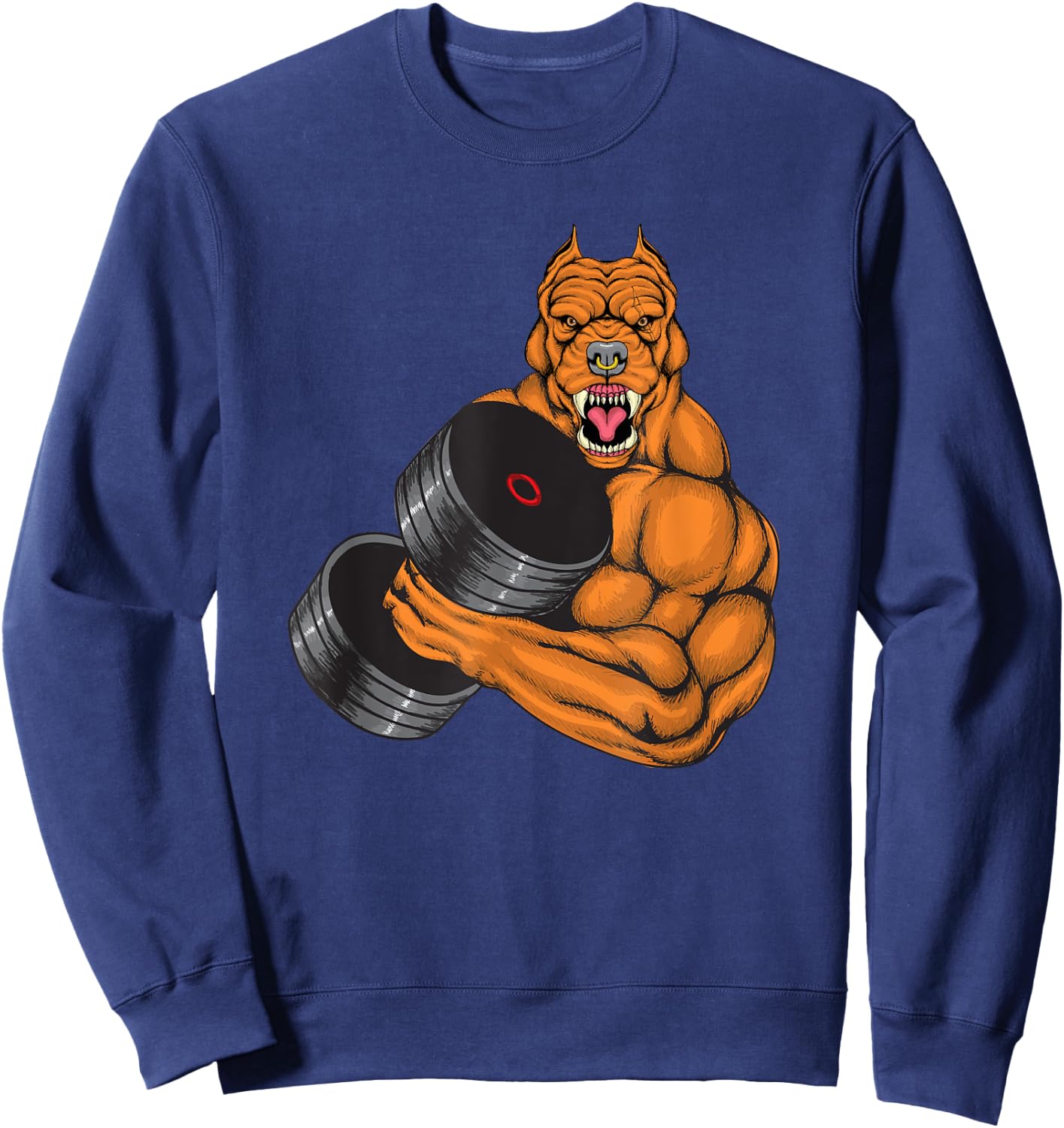 Pit Bull Gym Fitness - Weightlifting Deadlift Bodybuilding Sweatshirt - Sweatshirt | Navy