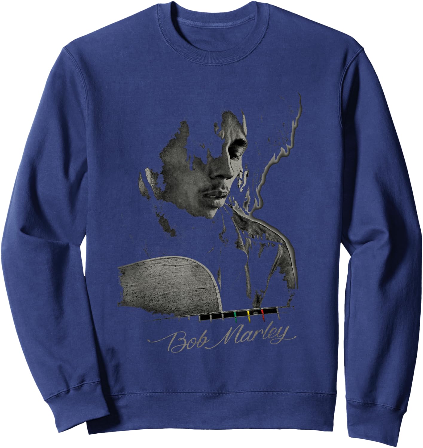Bob Marley Catch A Fire Guitar Small Sweatshirt - Sweatshirt | Navy