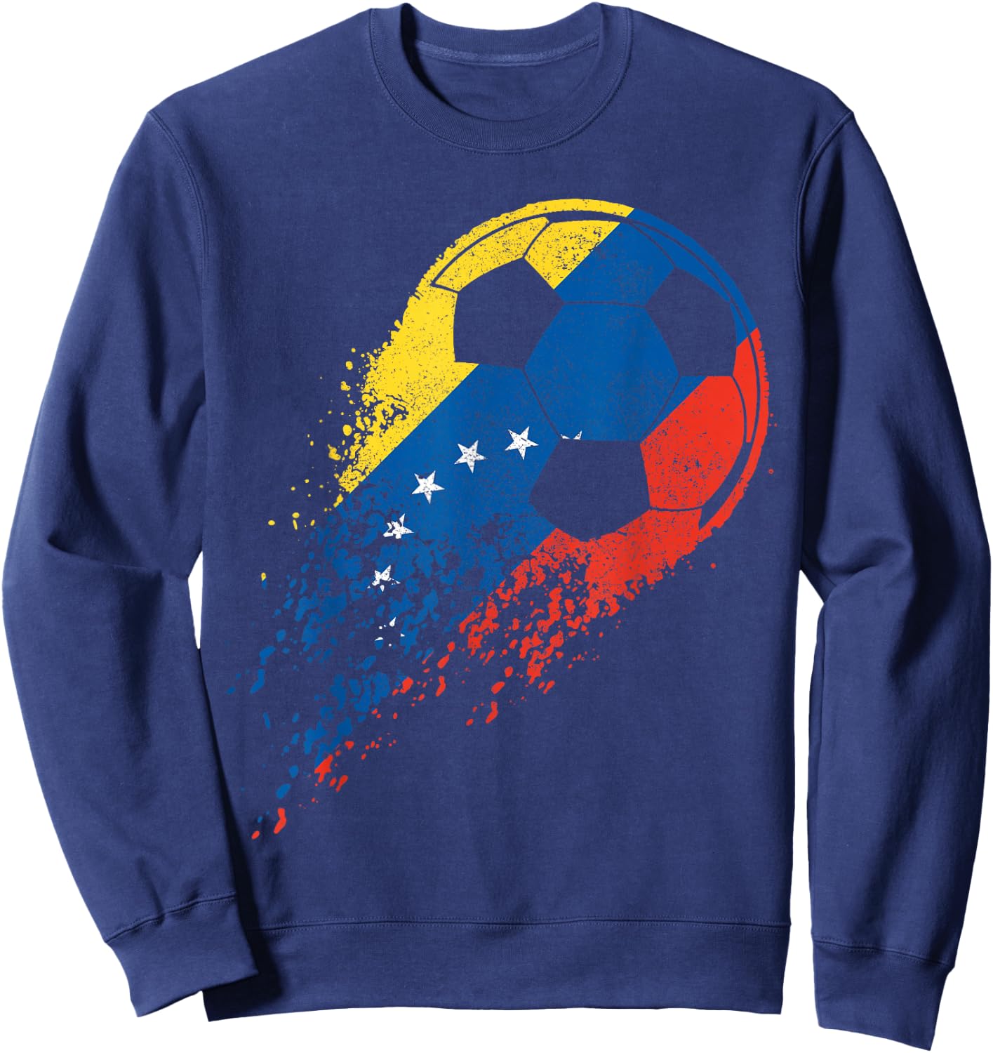 Venezuelan Pride Football Player Flag Sweatshirt - Sweatshirt | Navy
