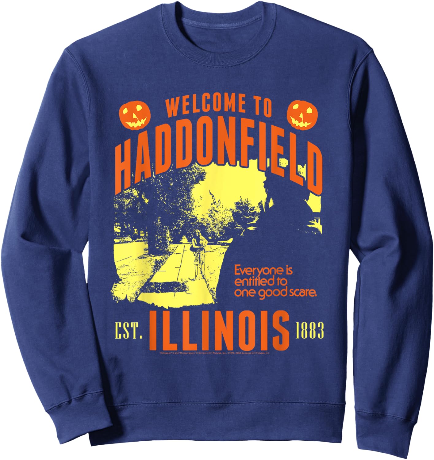 Halloween Welcome to Haddonfield Sweatshirt - Sweatshirt | Navy