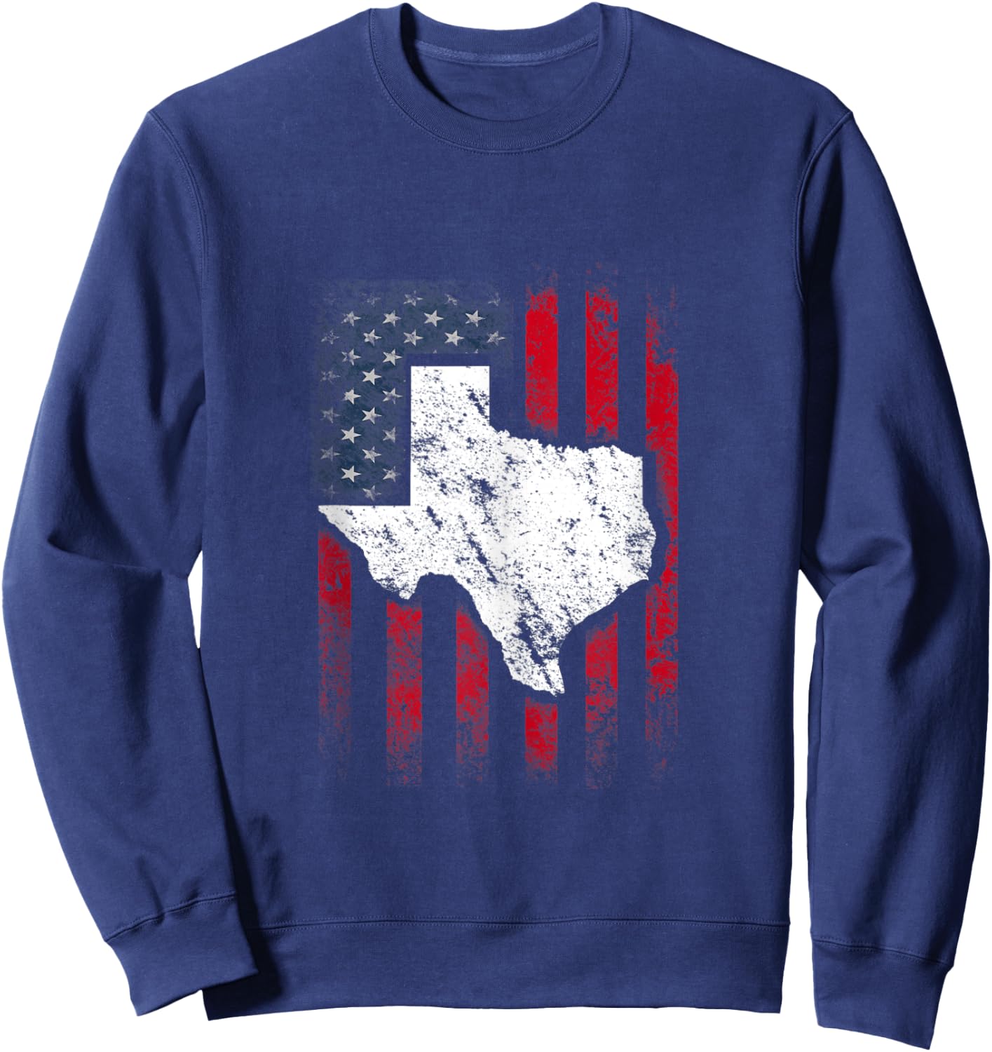 Vintage American US Flag Texas Austin Shirt Funny Gift Sweatshirt - Sweatshirt | Navy