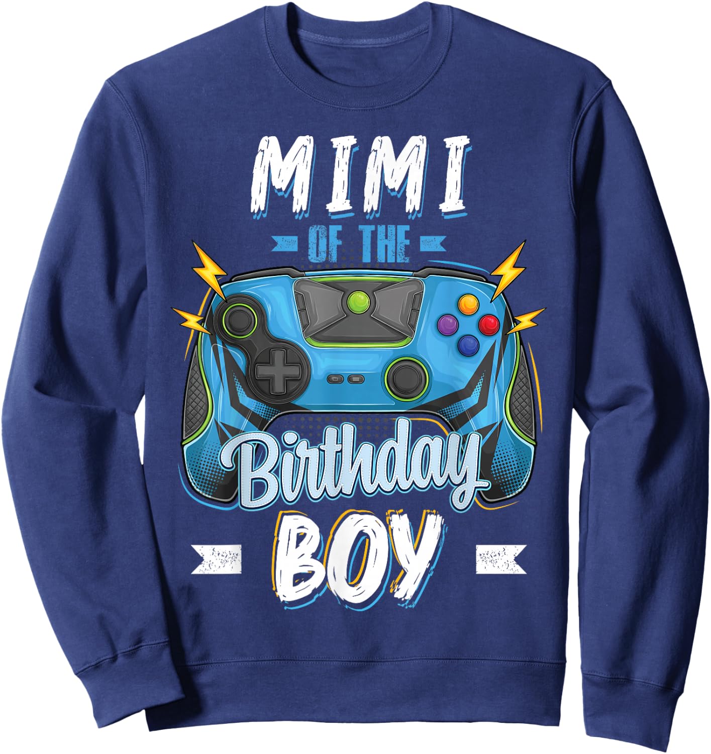 Mimi of the Birthday Boy Matching family Video Gamer party Sweatshirt - Sweatshirt | Navy