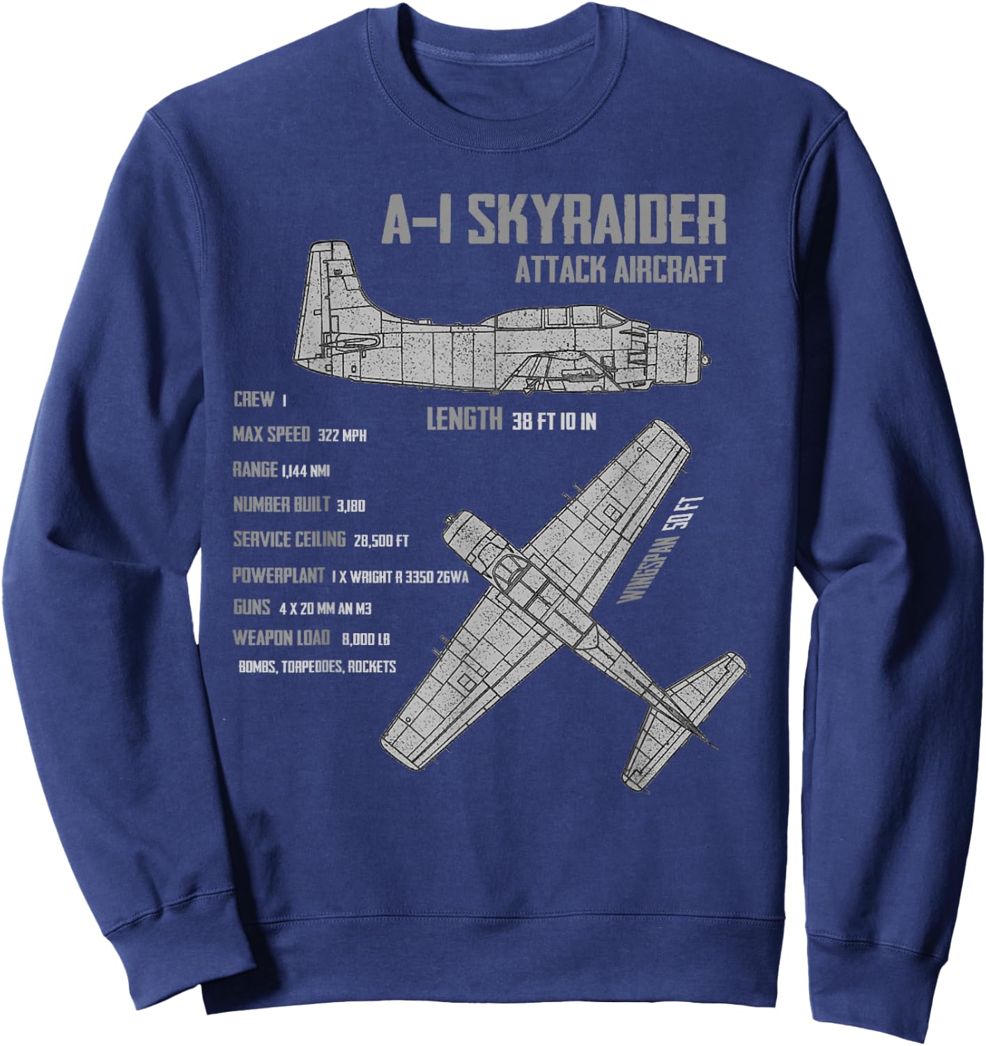 A-1 Skyraider Sweatshirt - Sweatshirt | Navy