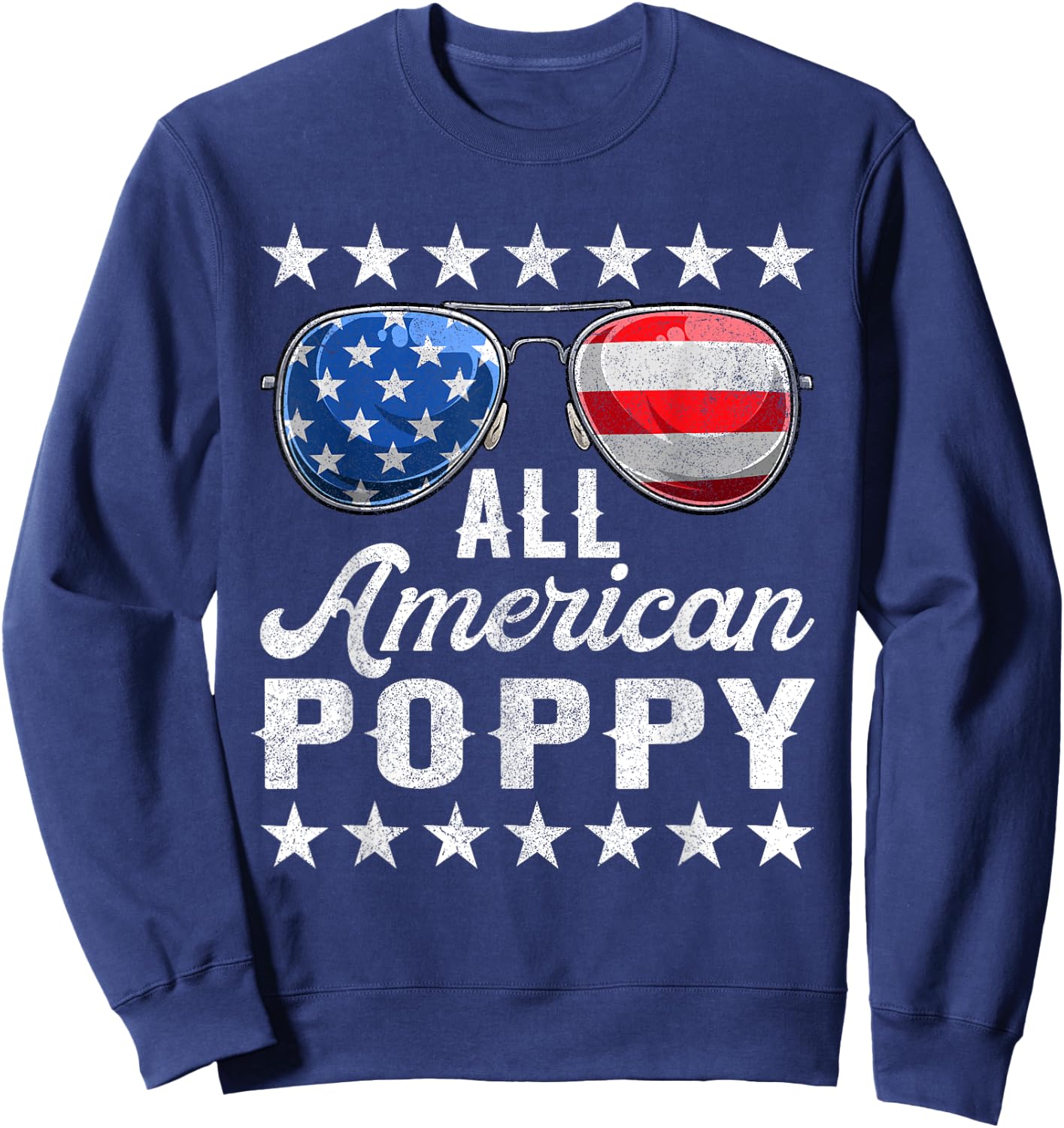 All American Poppy Shirt, 4th Of July Matching Outfit Family Sweatshirt - Sweatshirt | Navy