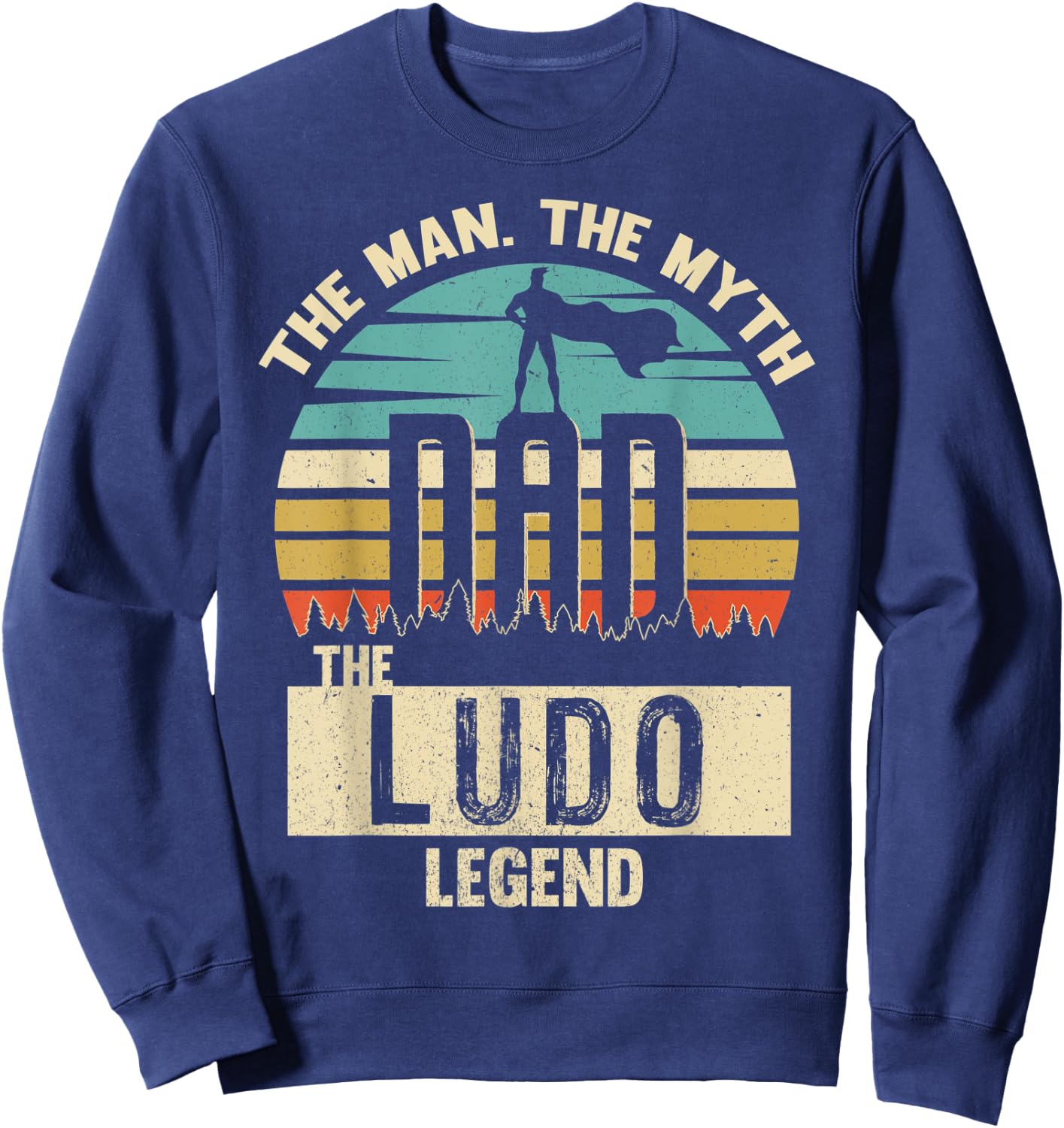 Man Myth Legend Dad Ludo Sweatshirt - Sweatshirt | Navy