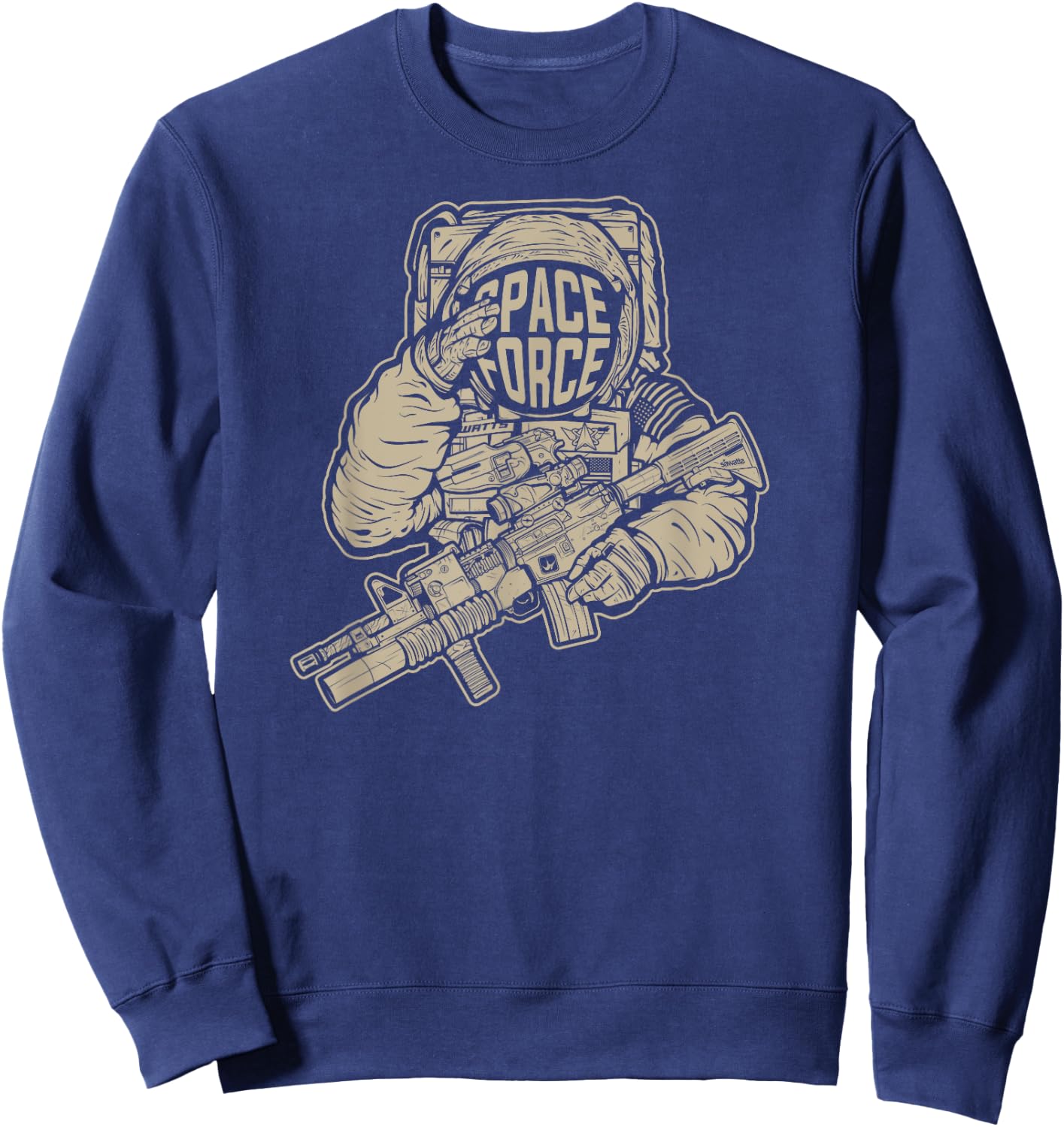 Space Force Combat Astronaut Sweatshirt - Sweatshirt | Navy