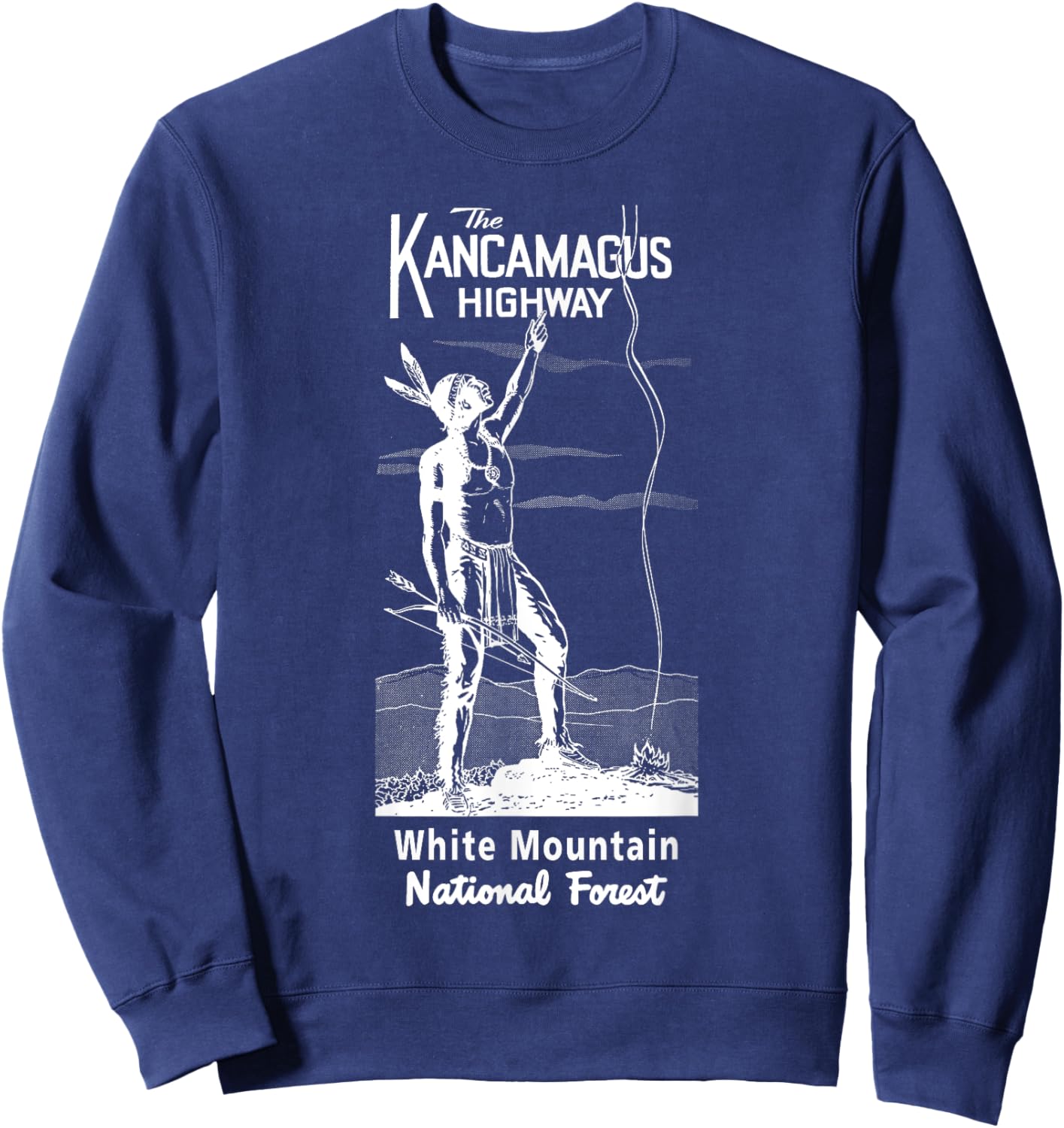 Kancamagus Scenic Highway Historic Logo Sweatshirt - Sweatshirt | Navy