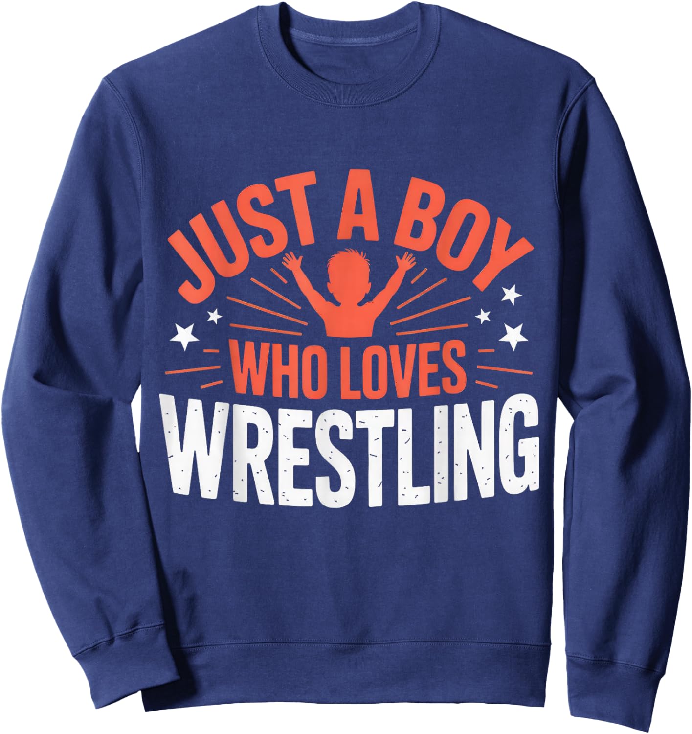 Just a Boy Who Loves Wrestling, Boys & Children, Wrestler Boy Sweatshirt - Sweatshirt | Navy