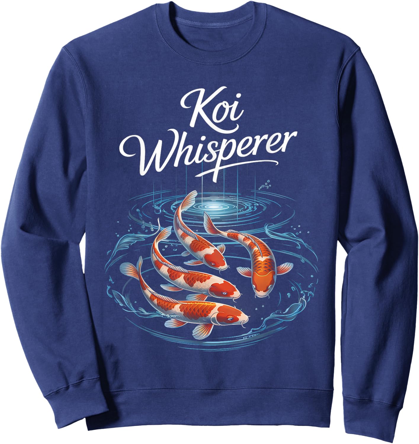 Koi Whisperer Aquarium Japanese Koi Lover Men Kids Sweatshirt - Sweatshirt | Navy