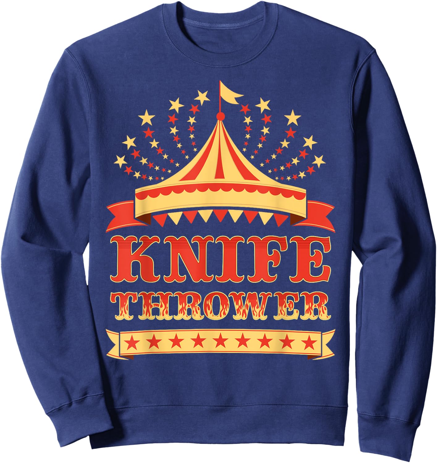 Circus Knife Thrower I Circus Themed Birthday Party Sweatshirt - Sweatshirt | Navy