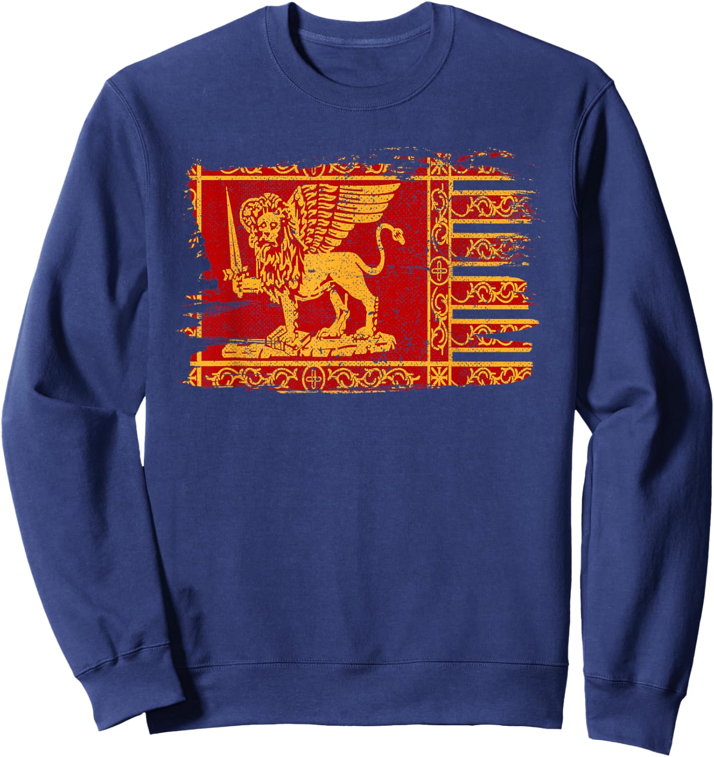 Republic of Venice Veneto Italy Flag Winged Lion Gonfalone Sweatshirt - Sweatshirt | Navy