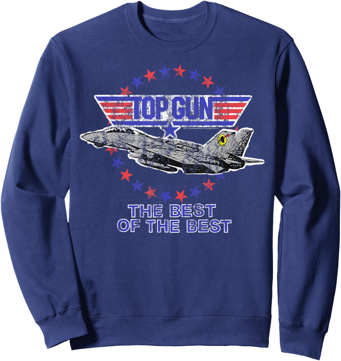 Top Gun The Best of The Best Jet with Logo Action Movie Sweatshirt - Sweatshirt | Navy