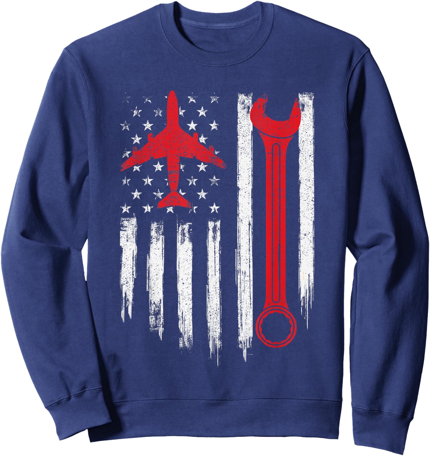 Airplane Mechanic Tools - Aviation Technician Plane Lover Sweatshirt - Sweatshirt | Navy