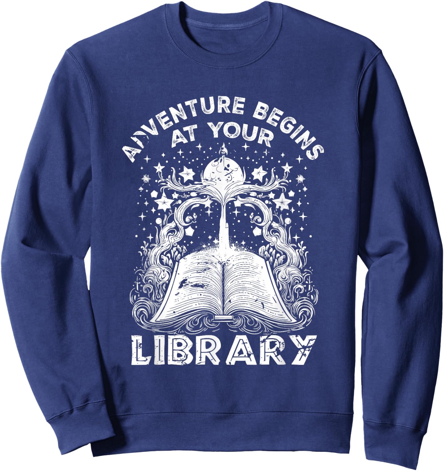 Adventure Begins At Your Library Summer Reading Program Sweatshirt - Sweatshirt | Navy