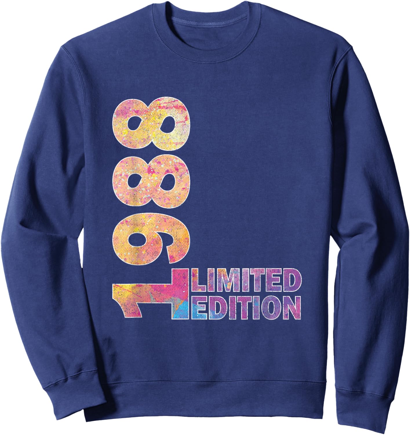 37th Birthday Gift women hued born 1988 turning 37 Year Old Sweatshirt - Sweatshirt | Navy