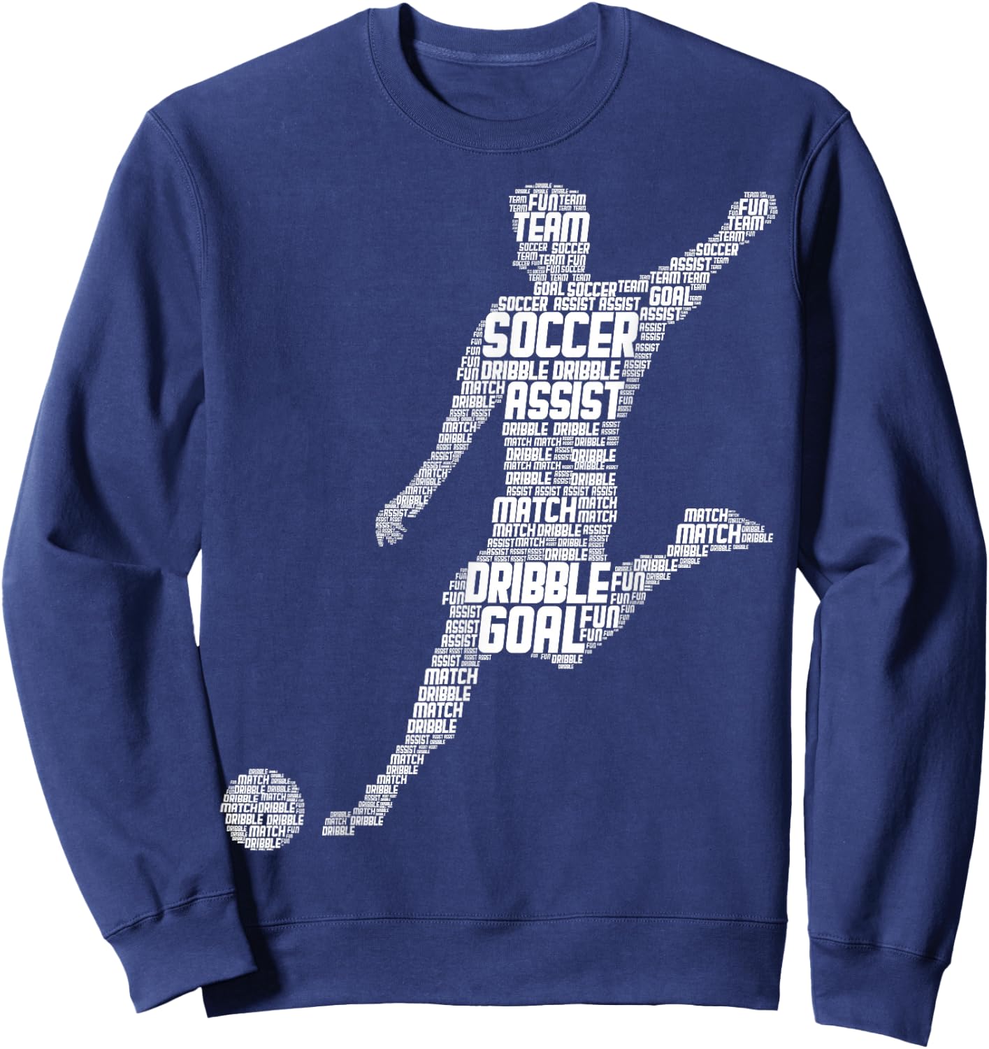 Soccer Player Men Kids Boys Sweatshirt - Sweatshirt | Navy
