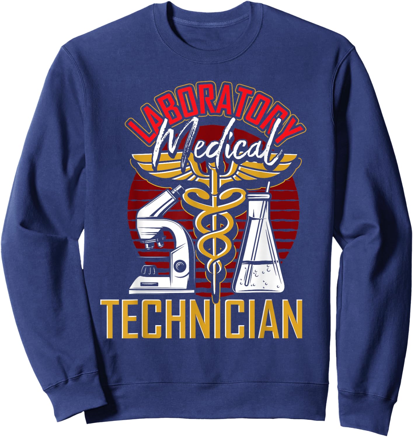 Retro Laboratory Scientist Lab Medical Laboratory Technician Sweatshirt - Sweatshirt | Navy