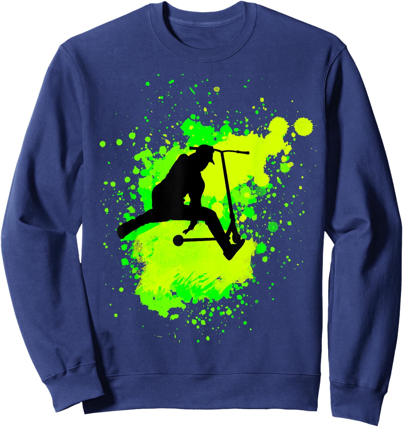 Crazy Scooter Stunt Tricks for Scooters Lovers Sweatshirt - Sweatshirt | Navy