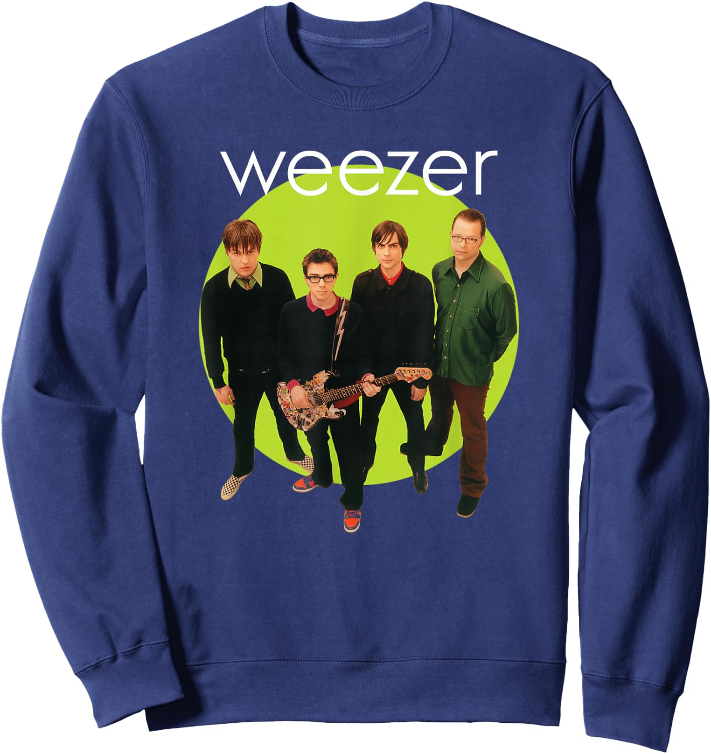 Weezer - Green Album Circle Small Sweatshirt - Sweatshirt | Navy