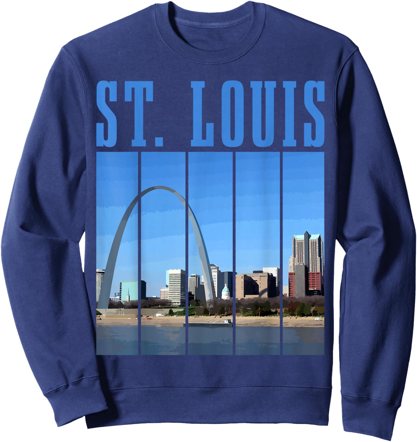 St. Louis Skyline 314 Missouri Vintage Pride Sweatshirt - Sweatshirt | Navy