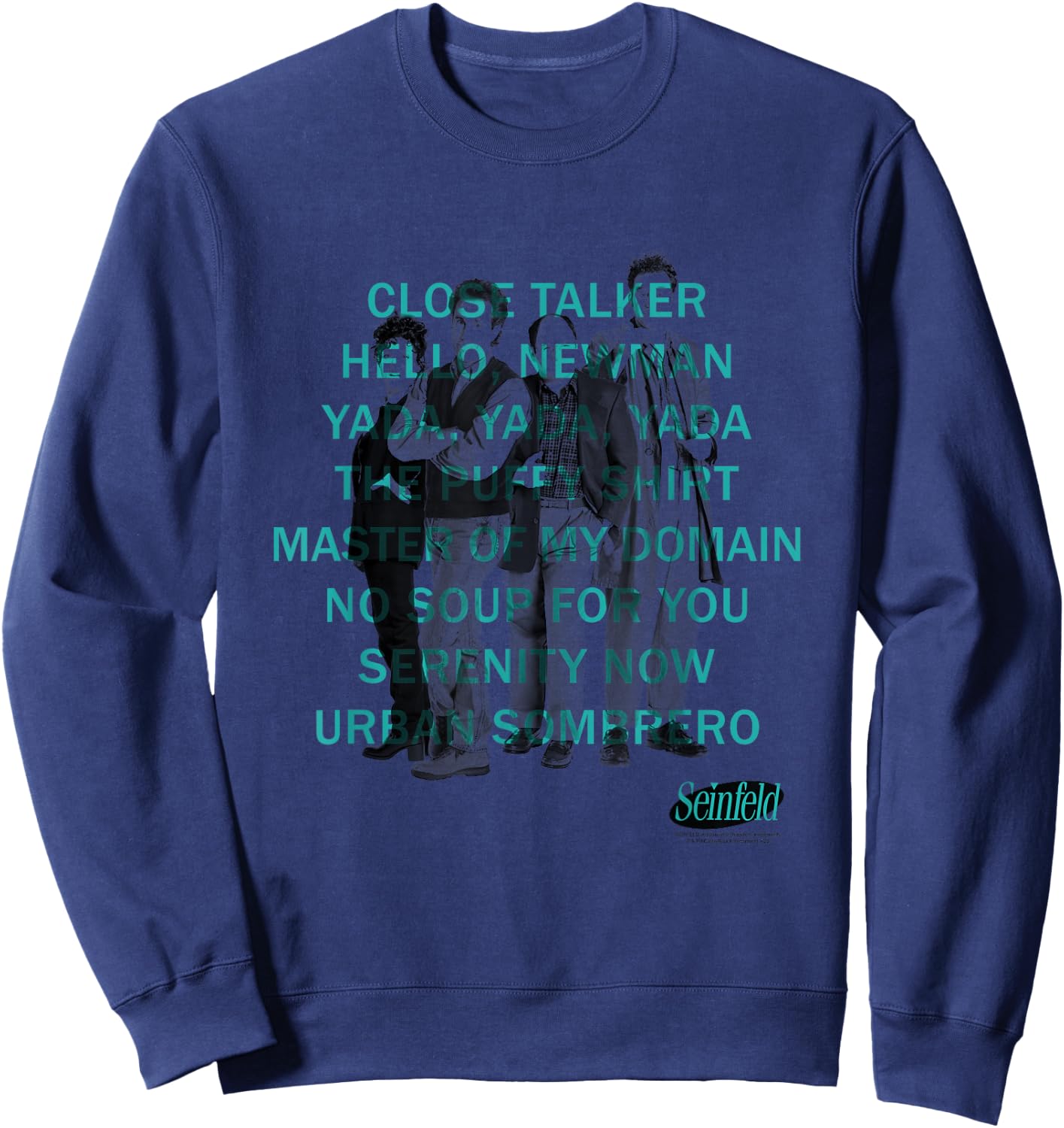 Seinfeld Cast and Quotes Sweatshirt - Sweatshirt | Navy