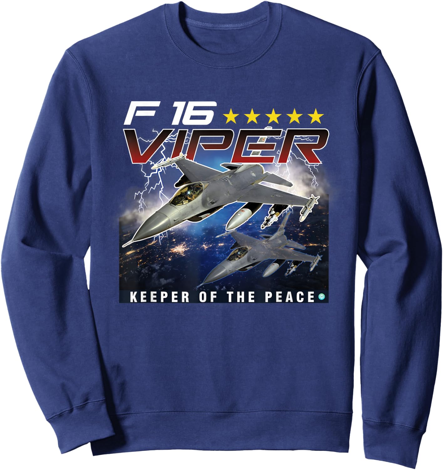 F-16 Airforce Jet Pilot Gift Sweatshirt - Sweatshirt | Navy