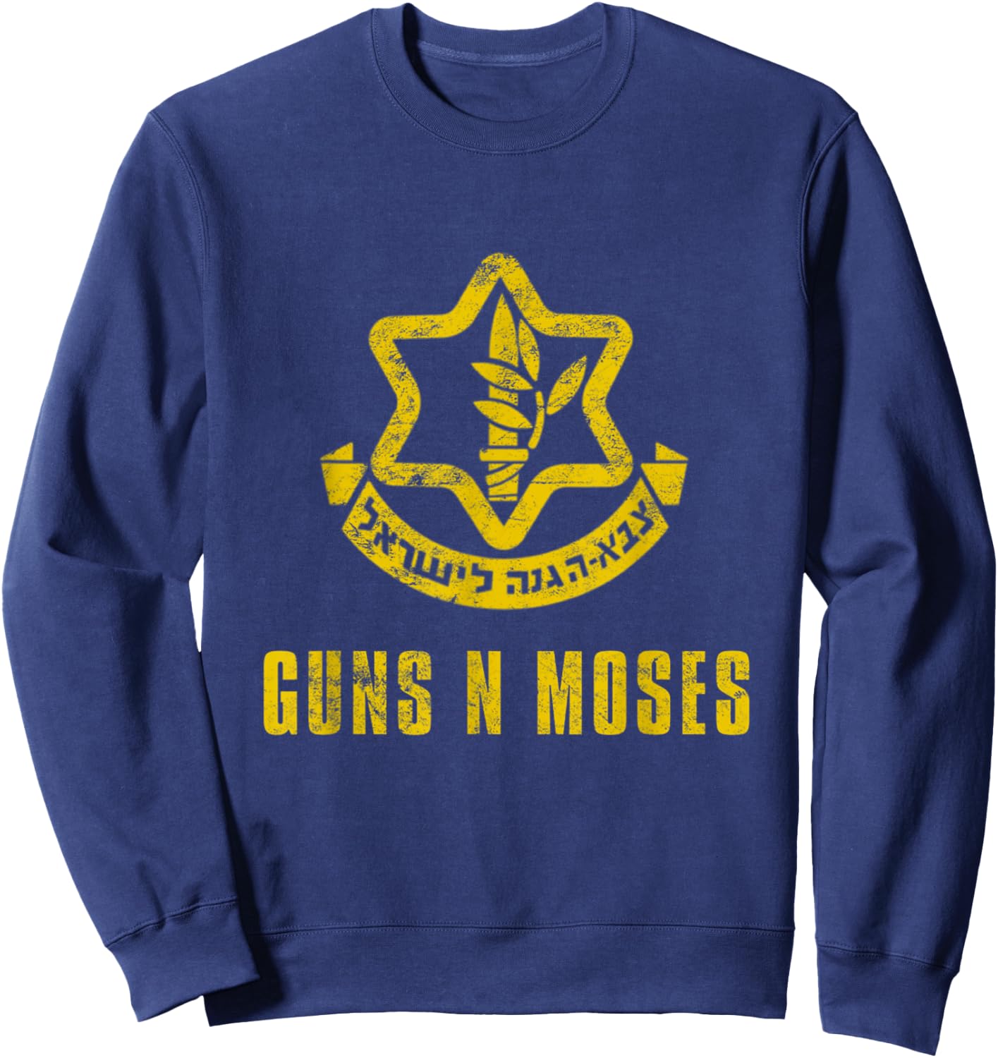 Guns N Moses Israel Defense Forces IDF Tzahal Krav Maga Sweatshirt - Sweatshirt | Navy