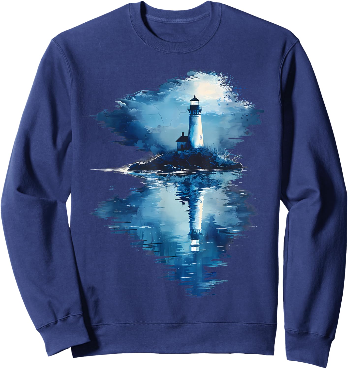 Light House Seaside House Sailing Sea Beach Lighthouse Sweatshirt - Sweatshirt | Navy