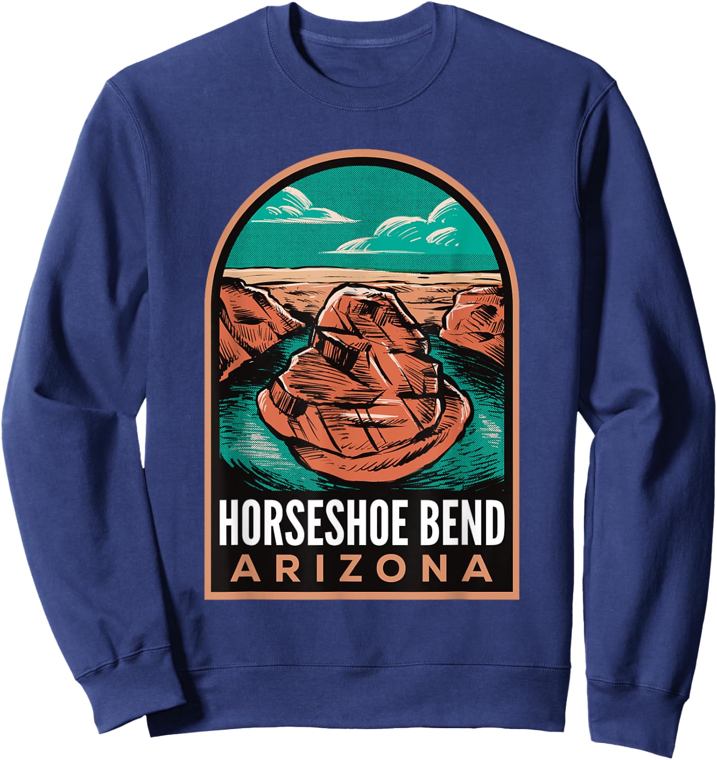Horseshoe Bend Arizona Vintage Sweatshirt - Sweatshirt | Navy
