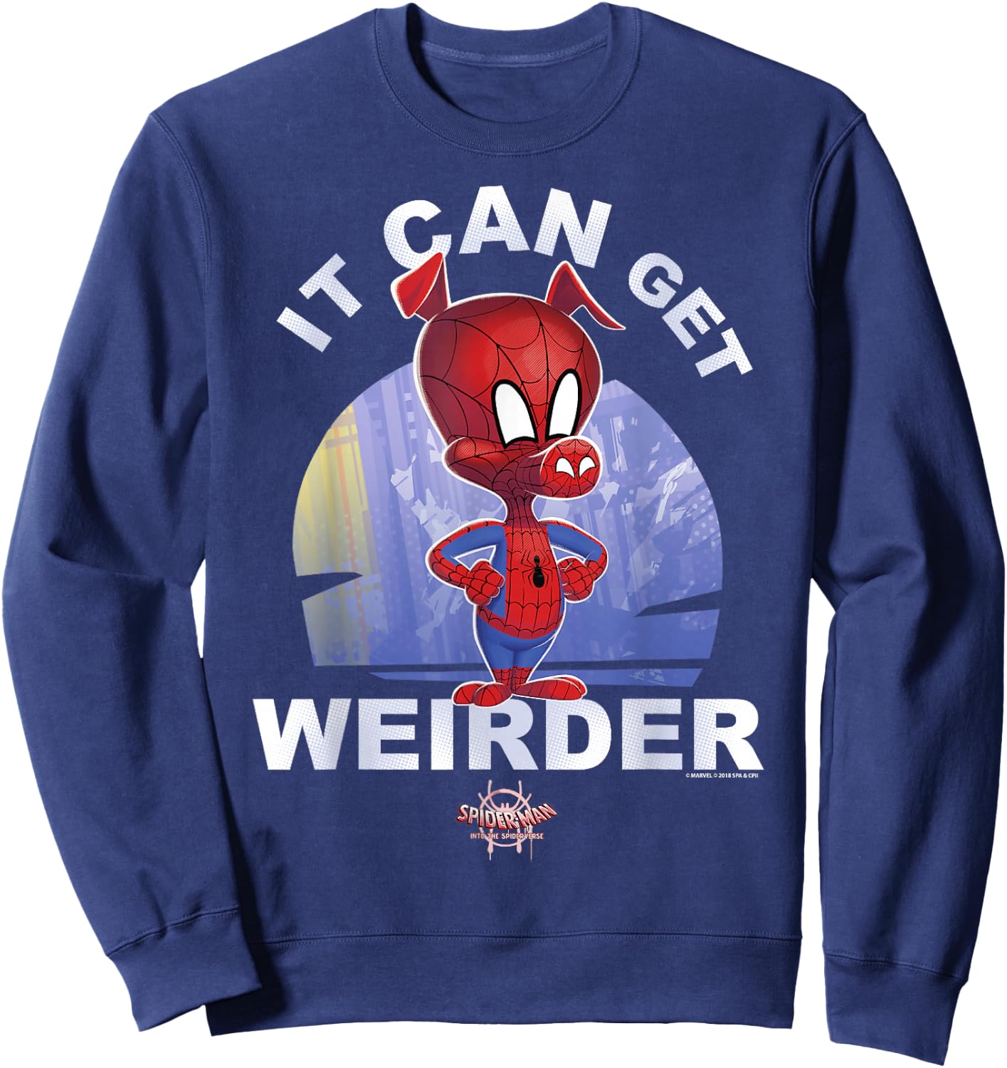 Marvel Spider-Man Spiderverse Spider-Ham Graphic Sweatshirt - Sweatshirt | Navy