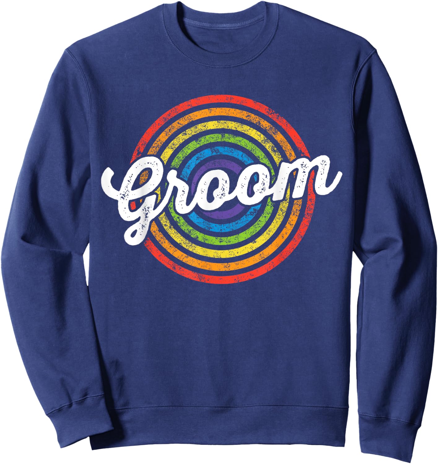 Groom Bachelor Party LGBT Same Sex Gay Wedding Husband Sweatshirt - Sweatshirt | Navy