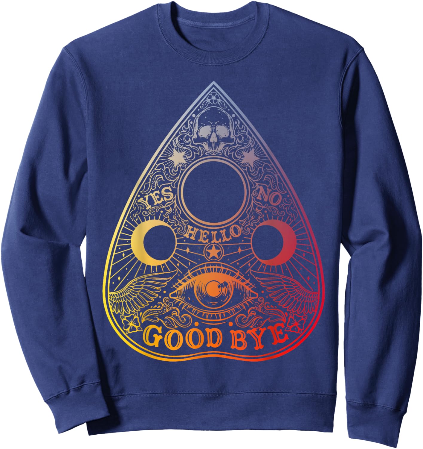 Ouija Board Planchette Gothic Paranormal Halloween Costume Sweatshirt - Sweatshirt | Navy