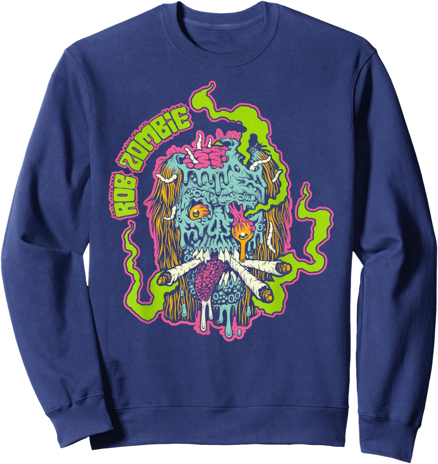 Rob Zombie – Smoke Your Grass Sweatshirt - Sweatshirt | Navy