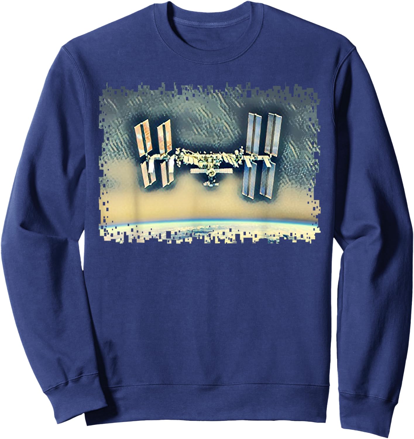 International Space Station ISS Clothes Earth Orbit Mission Sweatshirt - Sweatshirt | Navy