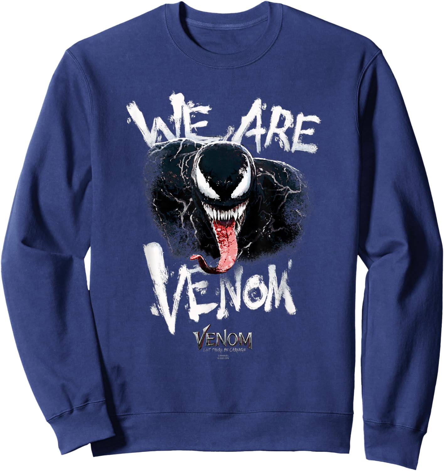 Marvel Venom: Let There Be Carnage We are Venom Close Up Small Sweatshirt - Sweatshirt | Navy