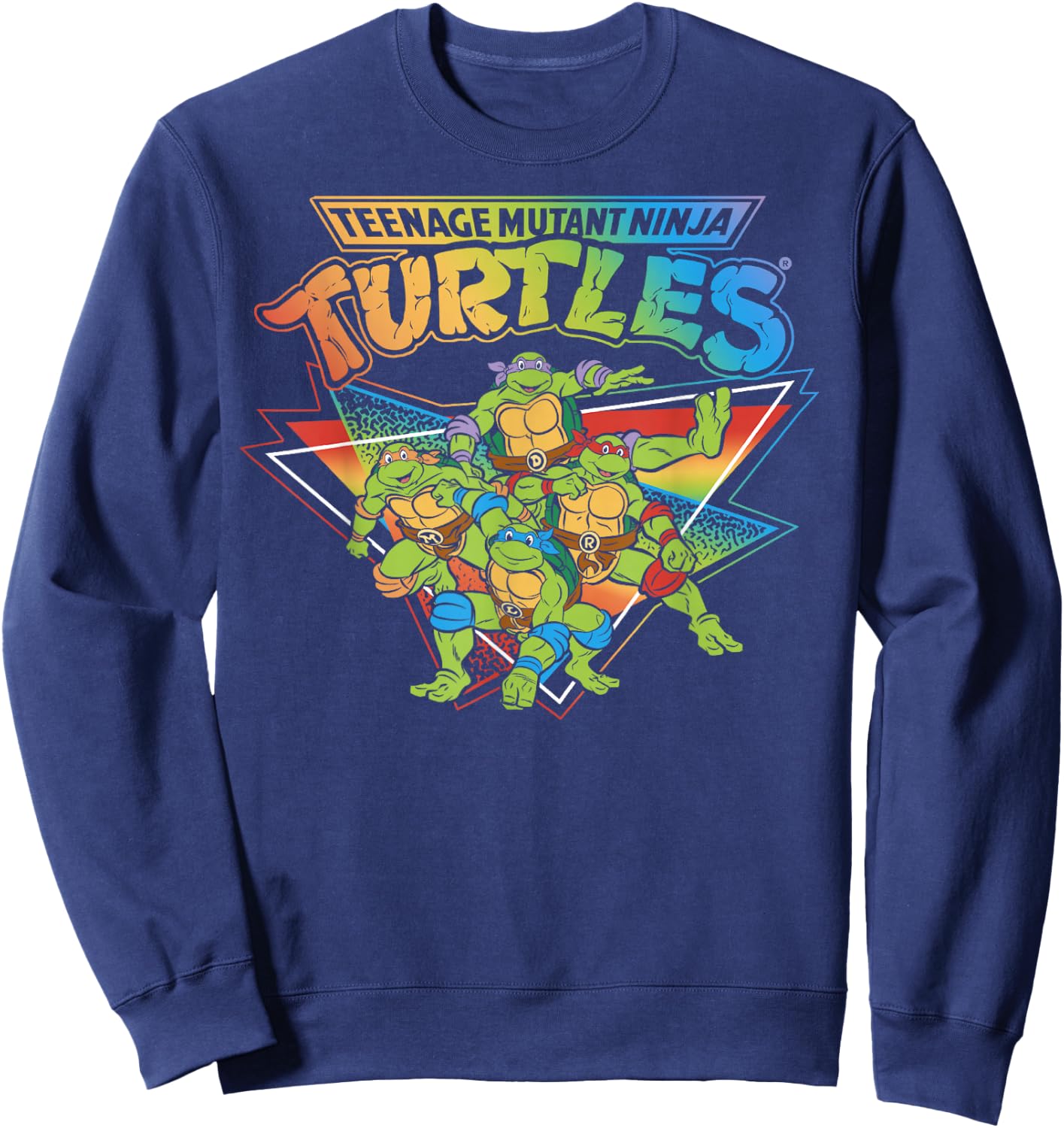 Teenage Mutant Ninja Turtles Pride Rainbow Gradient Small Sweatshirt - Sweatshirt | Navy