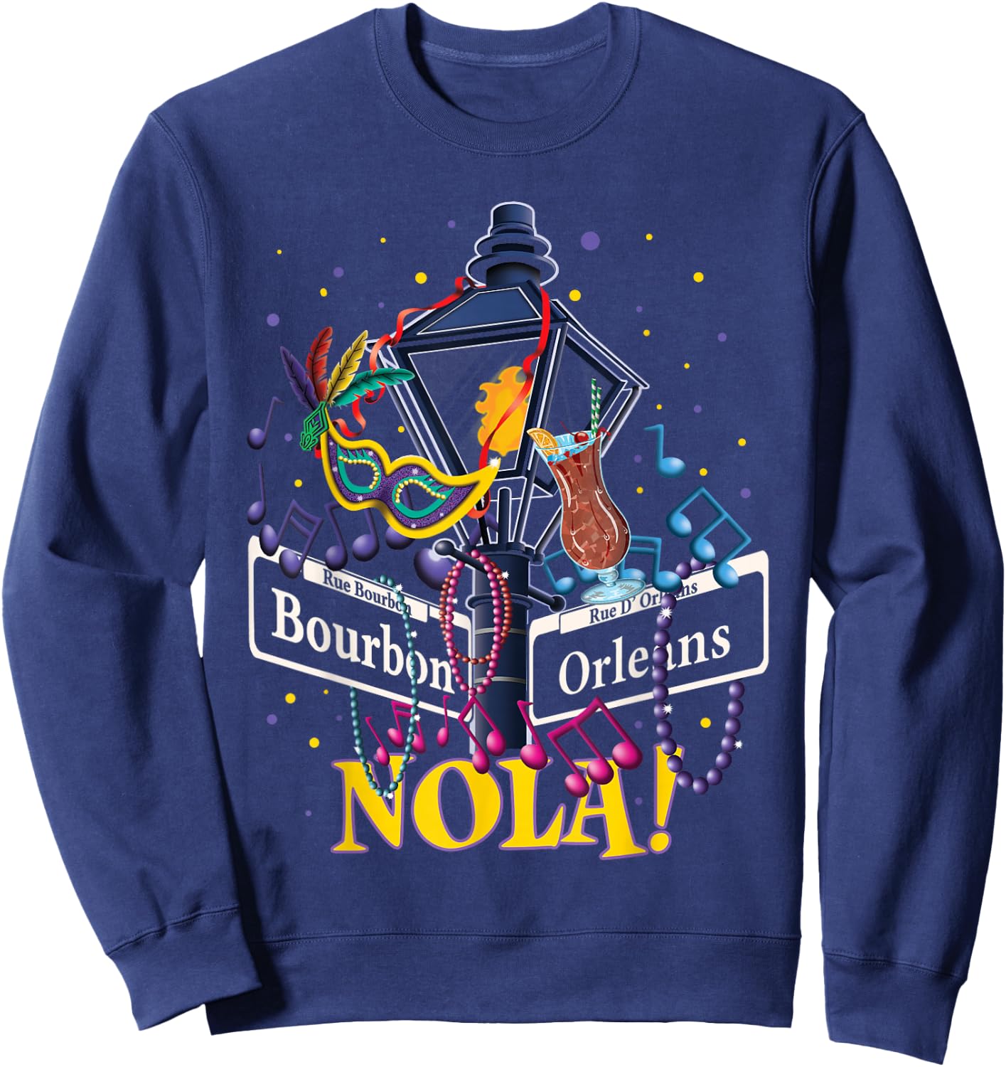 NOLA New Orleans Girls Trip 2026 Weekend Getaway Mardi Gras Sweatshirt - Sweatshirt | Navy